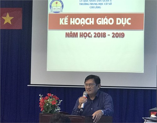 Hội nghị góp ý và thảo luận về kế hoạch giáo dục năm học 2018 - 2019 tại trường Trung học cơ sở Chi Lăng